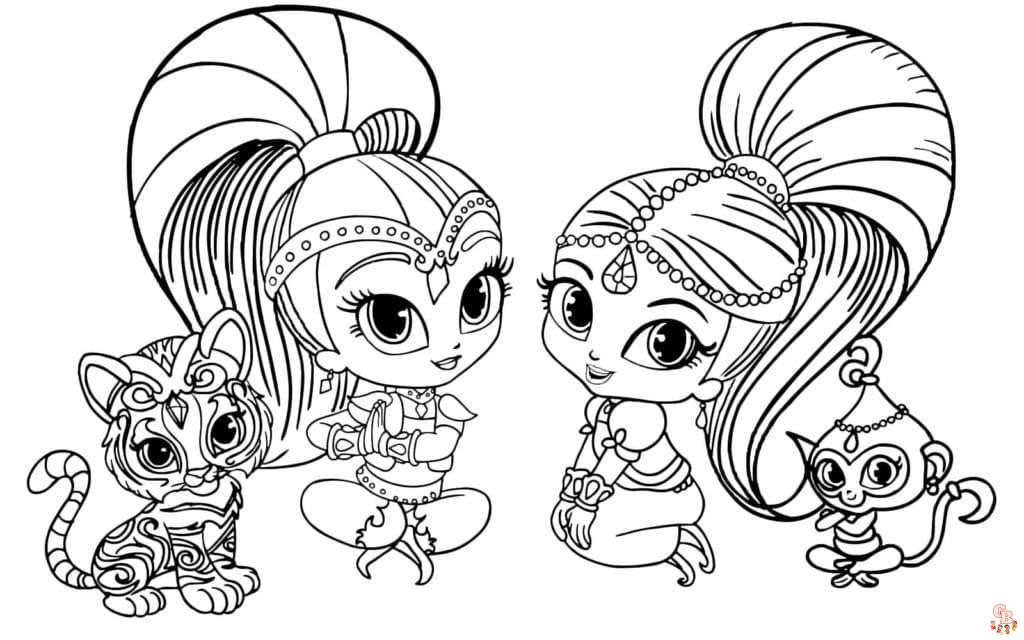 Coloriage Shimmer Et Shine