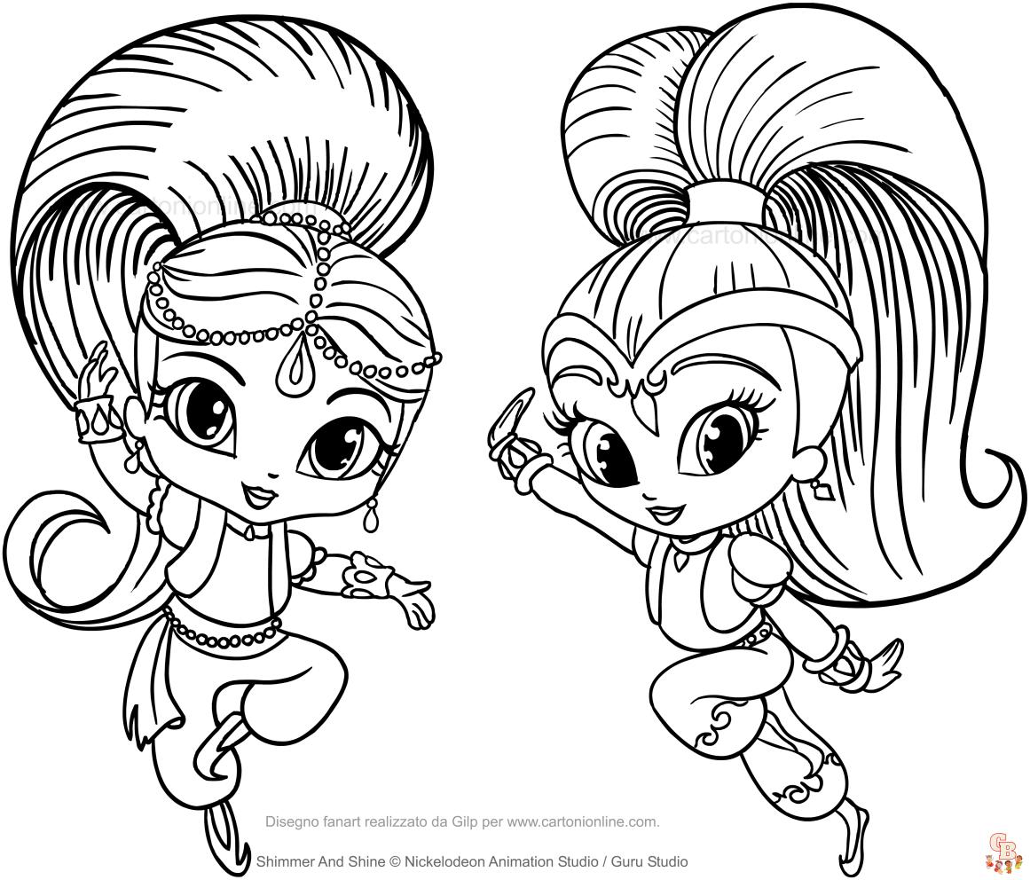 Coloriage Shimmer Et Shine