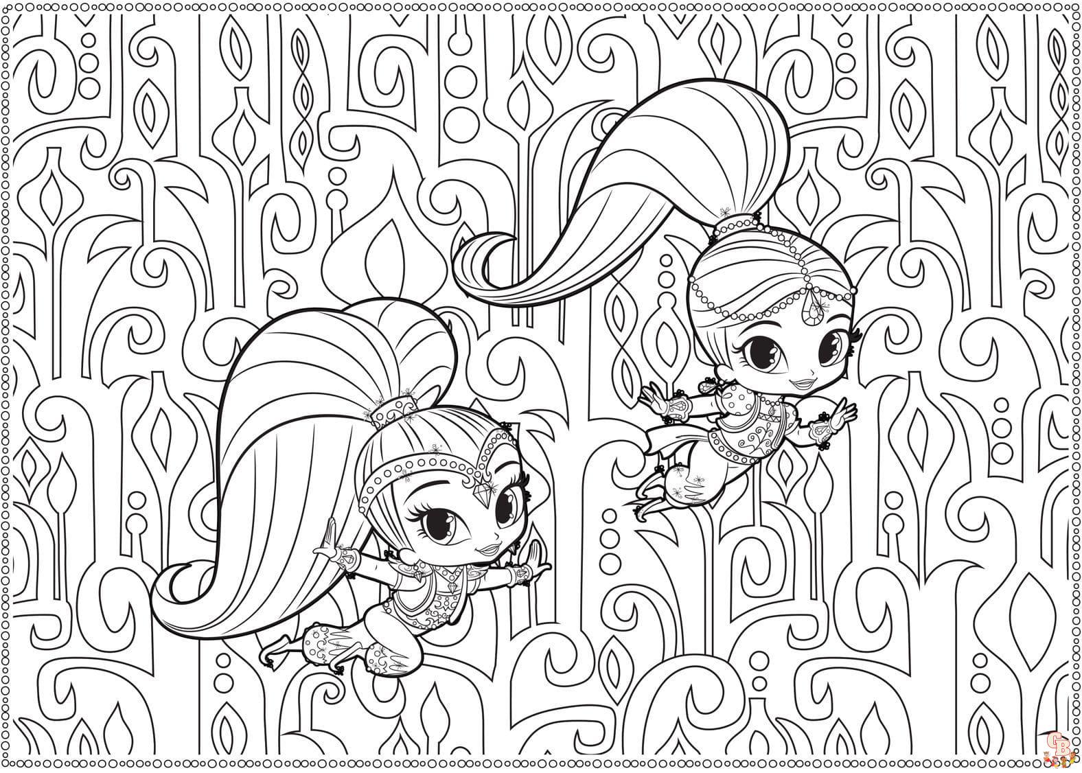 Coloriage Shimmer Et Shine