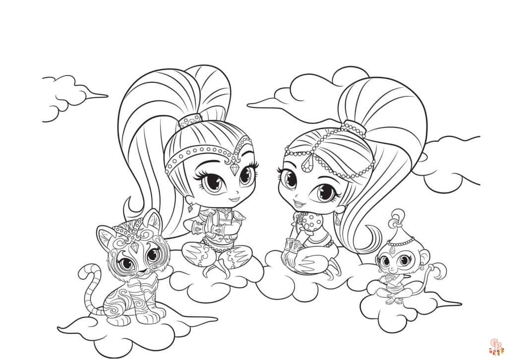 Coloriage Shimmer Et Shine