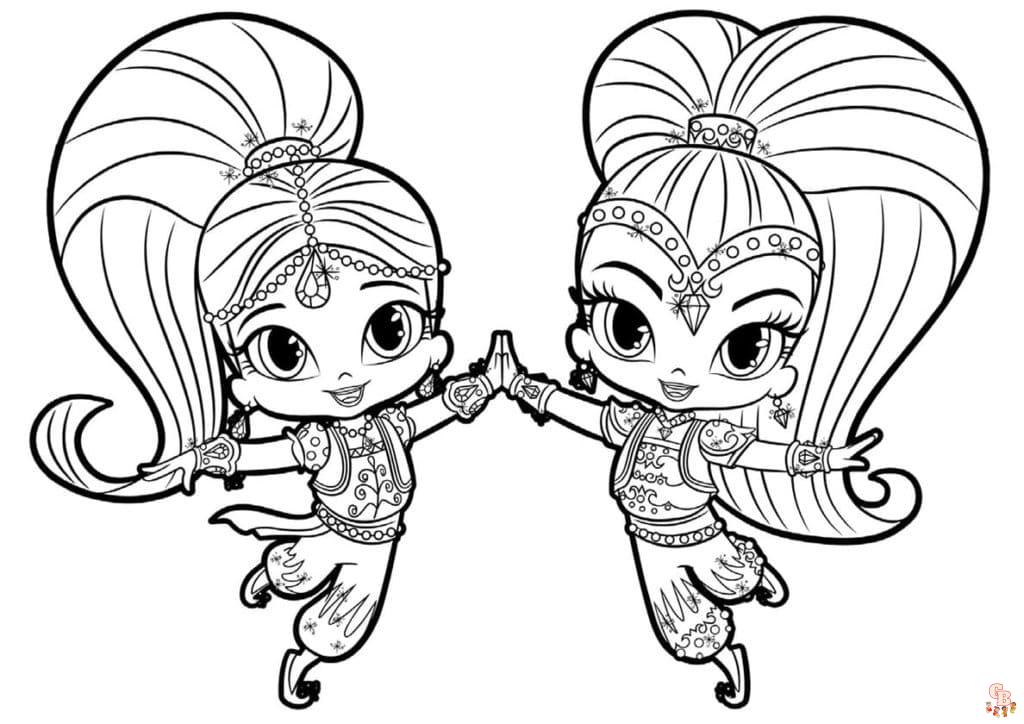 Coloriage Shimmer Et Shine