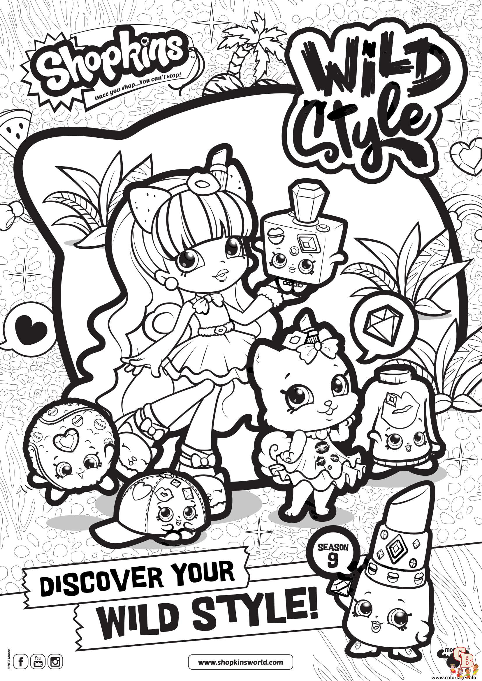 Coloriage Shoppies Dolls