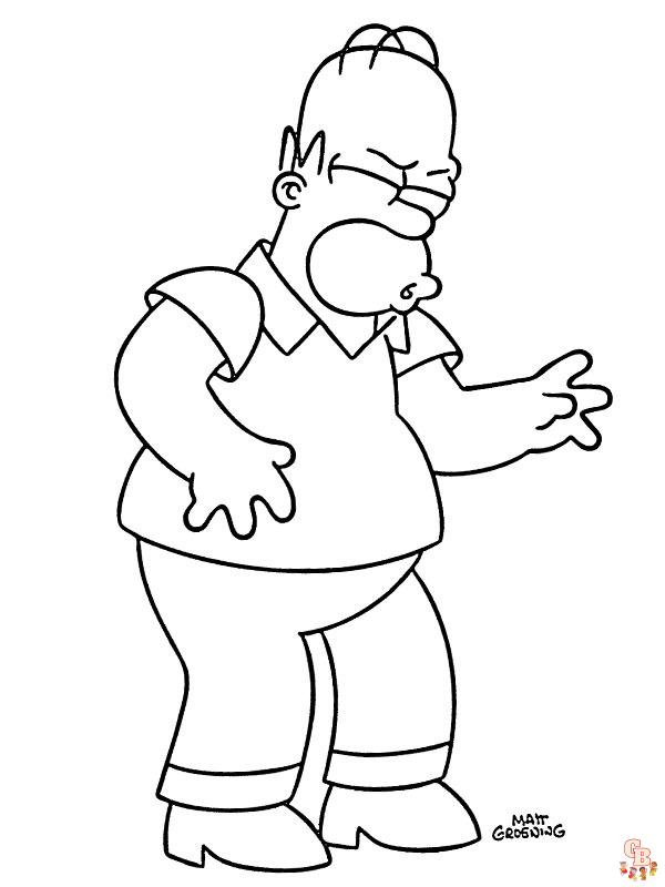 Coloriage Simpson