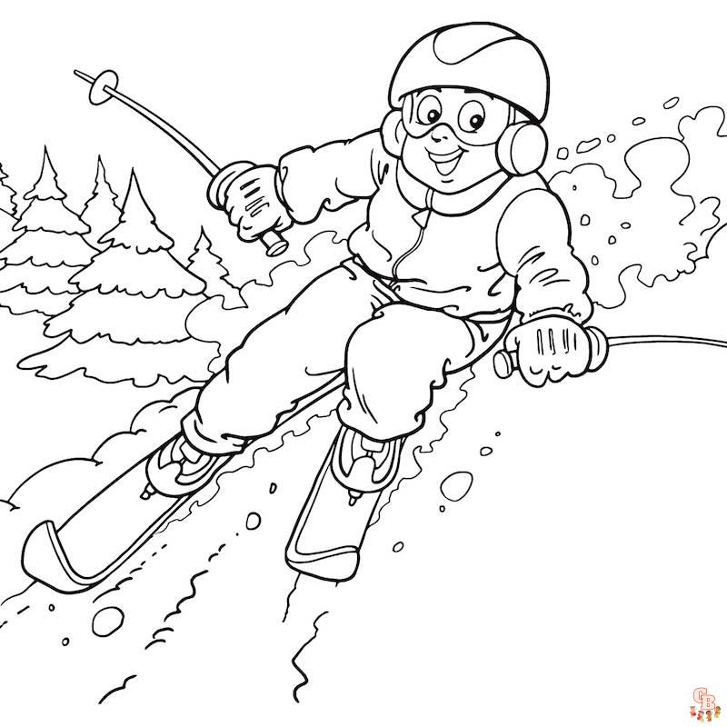 Coloriage Ski