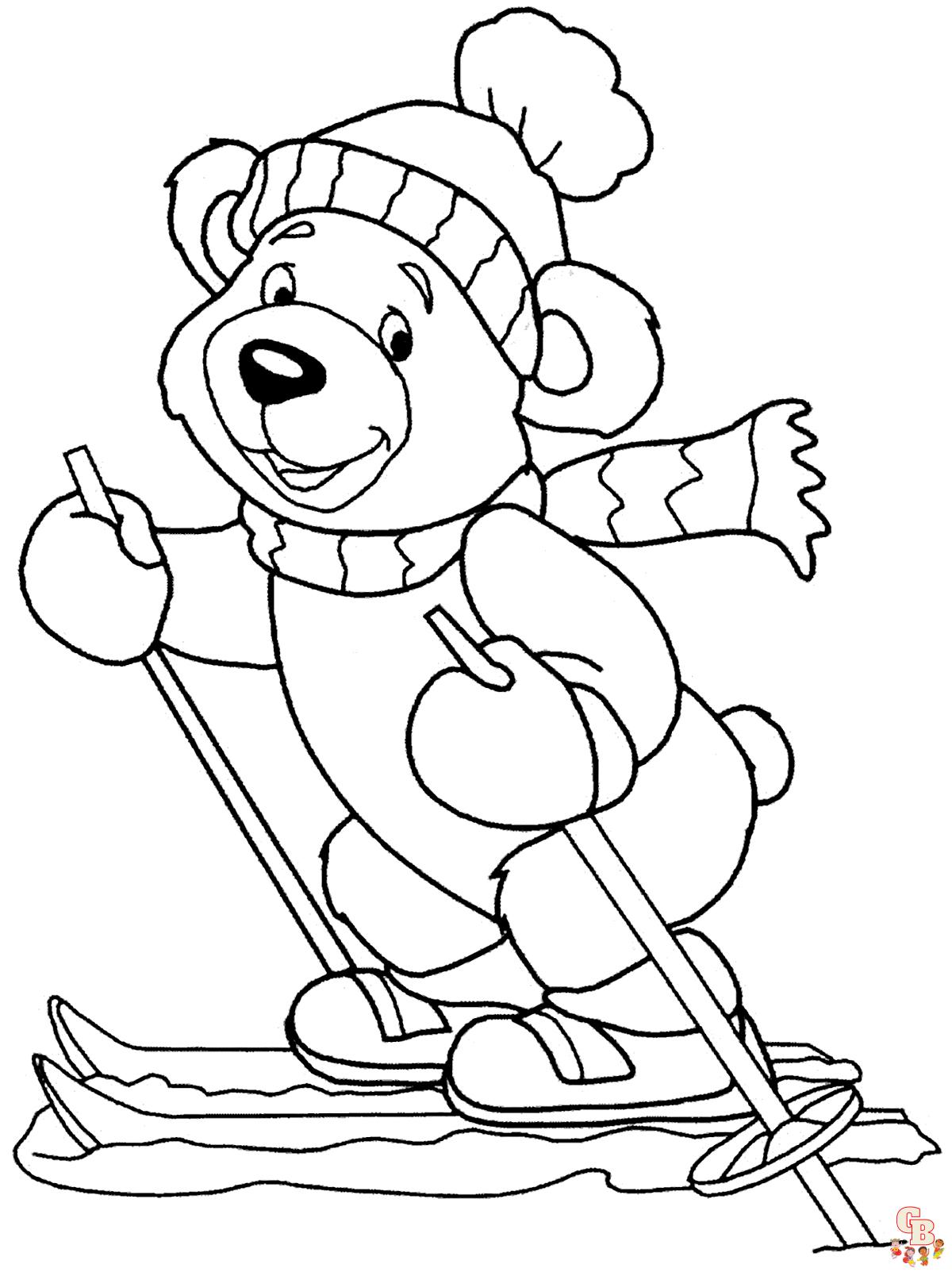 Coloriage Ski