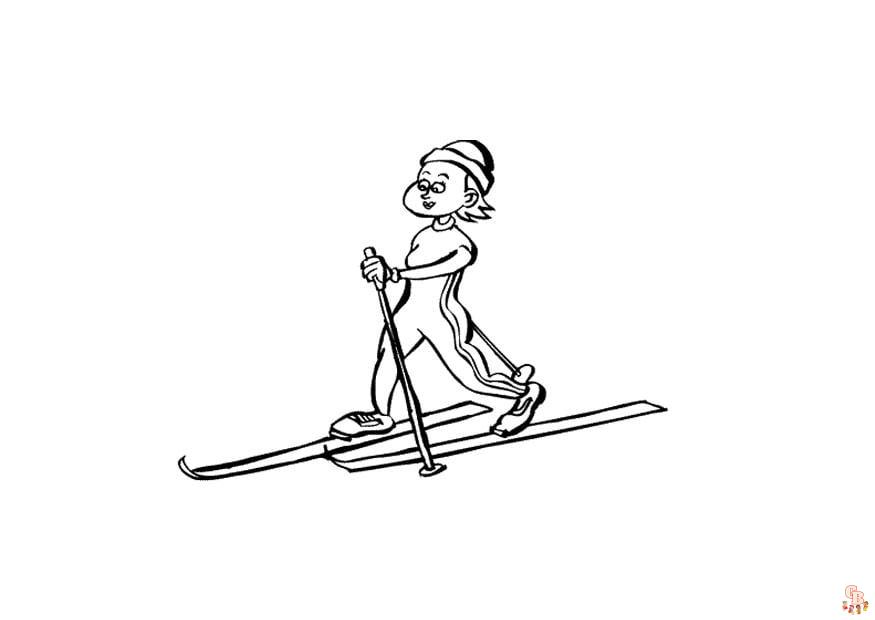 Coloriage Ski