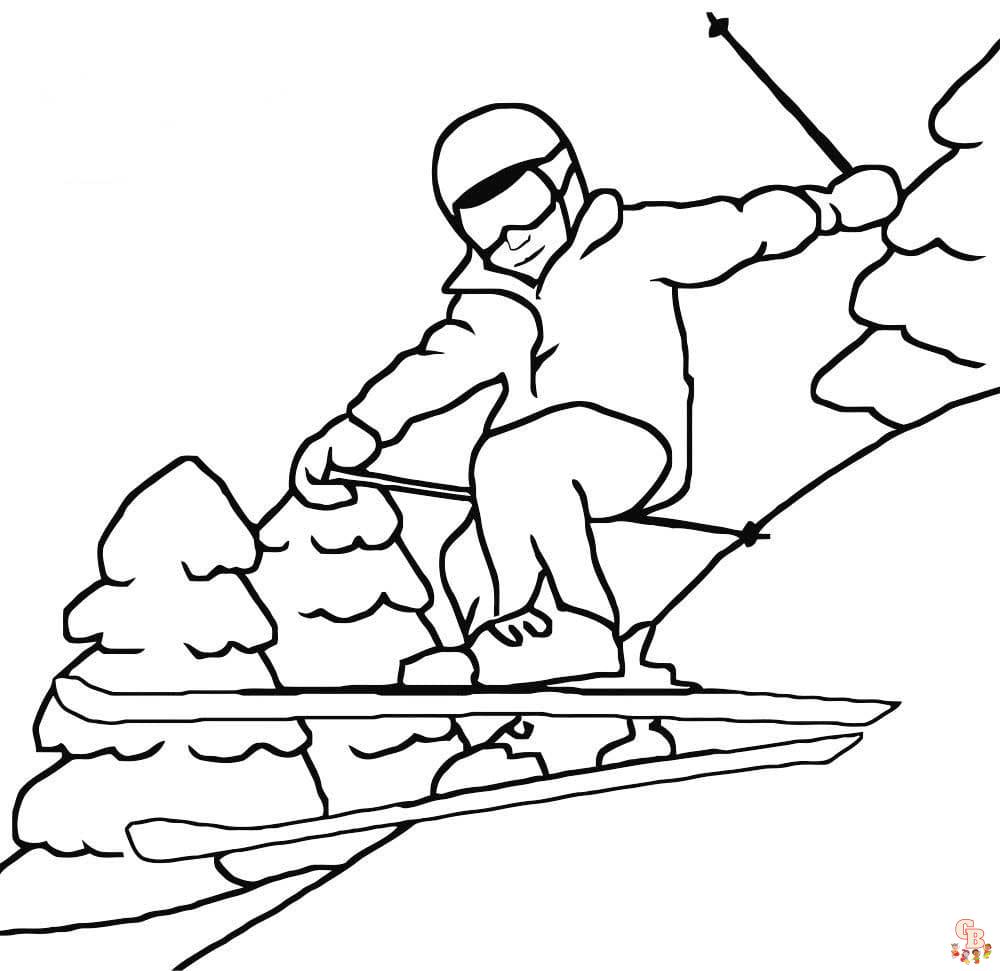 Coloriage Ski