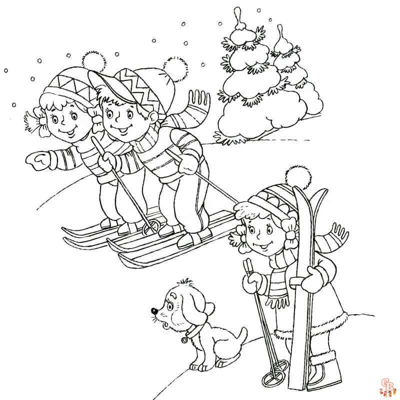 Coloriage Ski