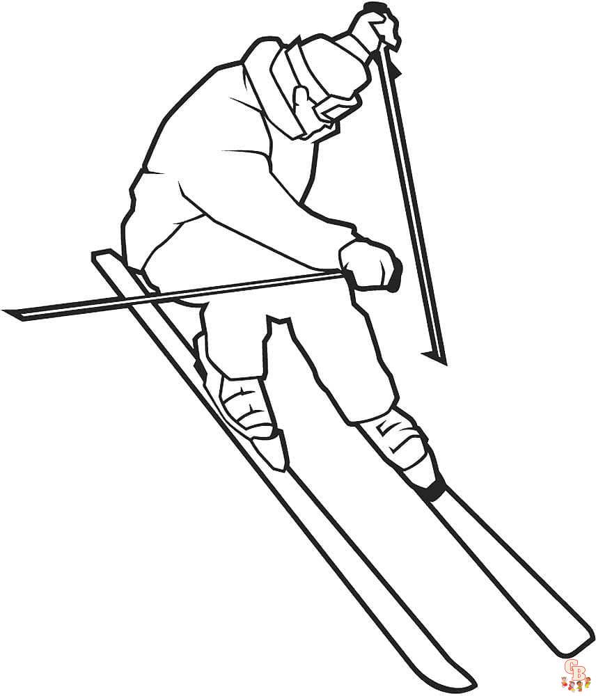 Coloriage Ski