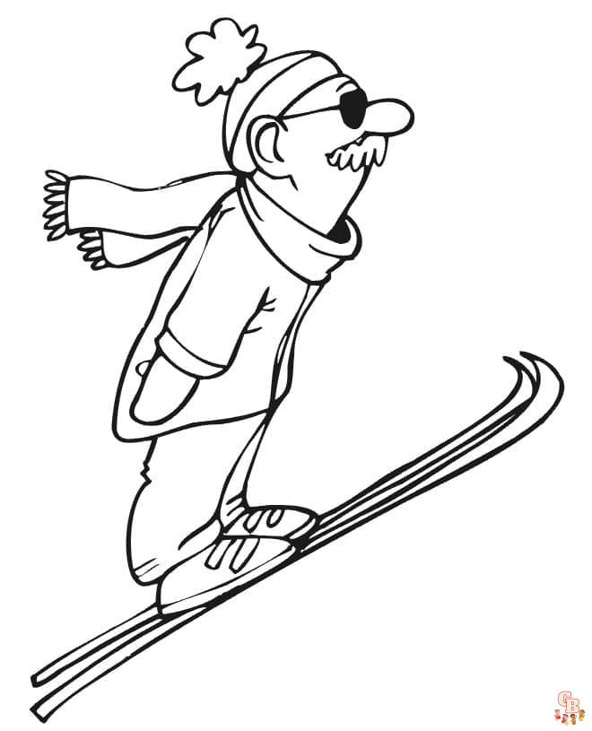 Coloriage Ski