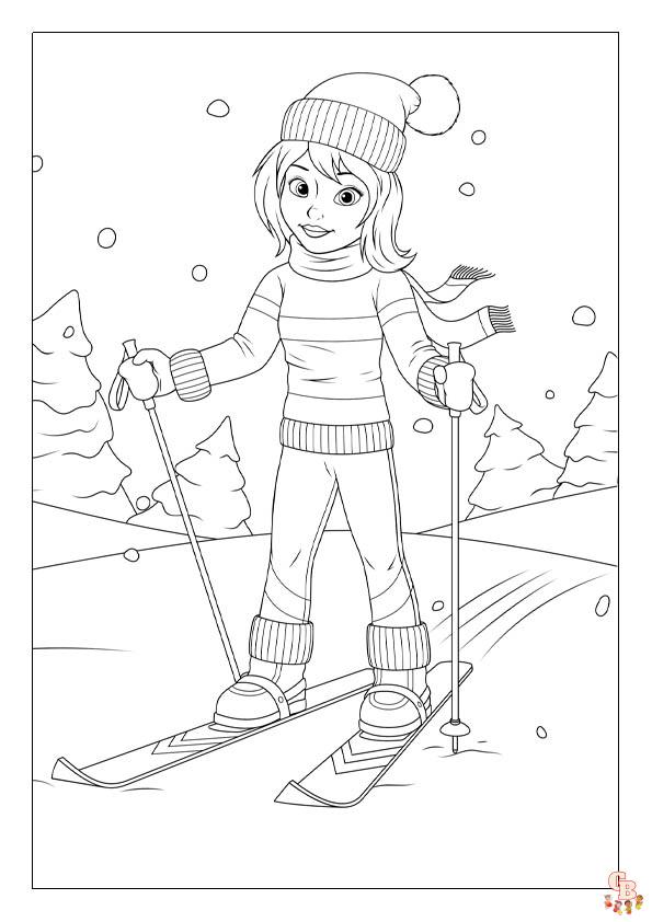 Coloriage Ski