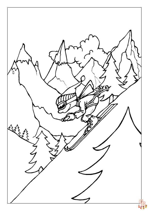 Coloriage Ski