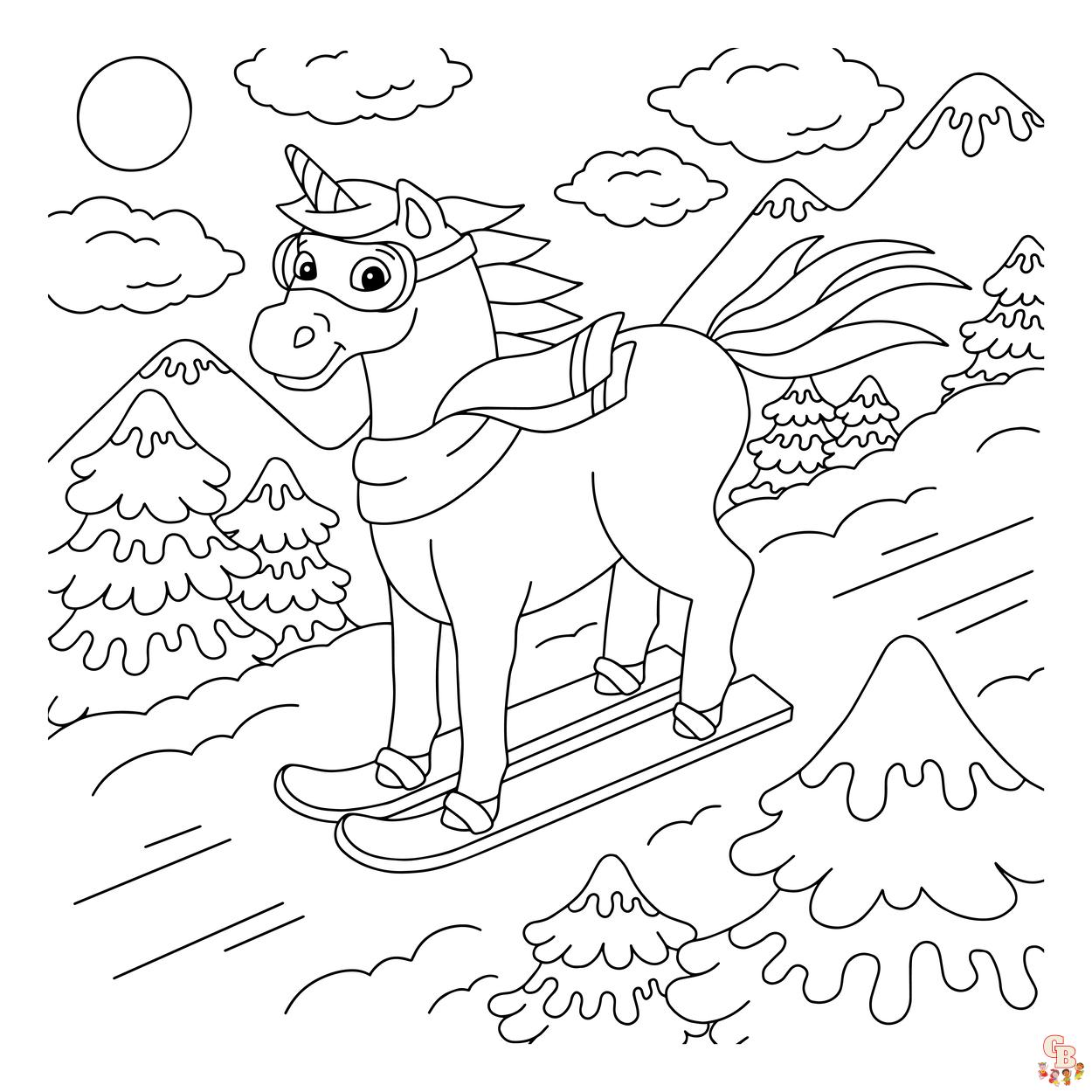 Coloriage Ski