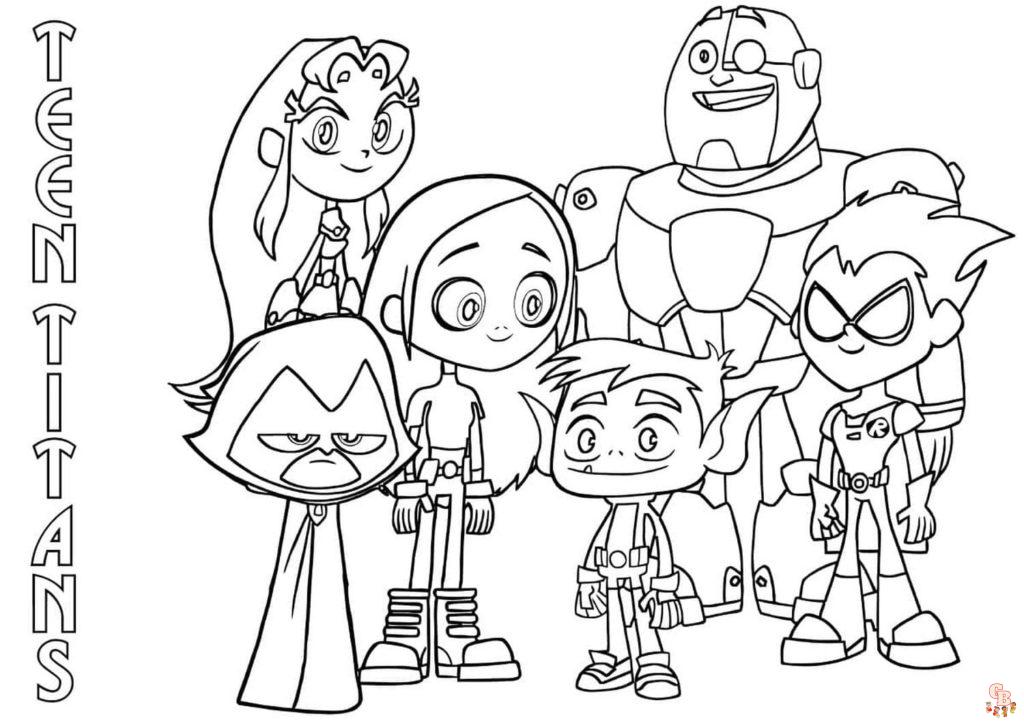 Coloriage Teen Titans Go