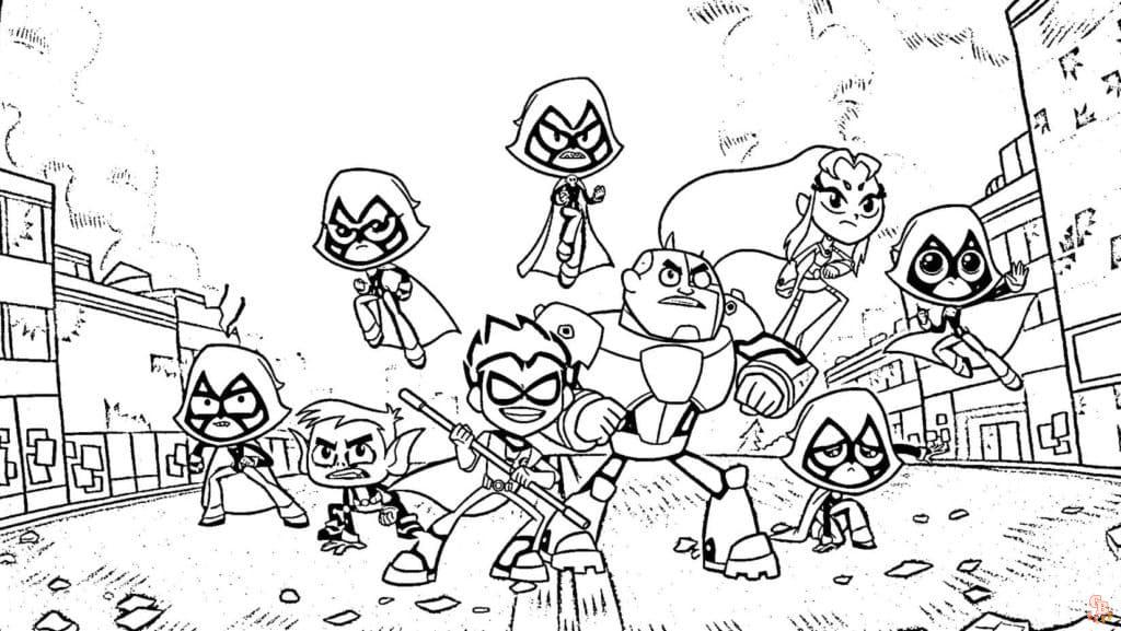 Coloriage Teen Titans Go