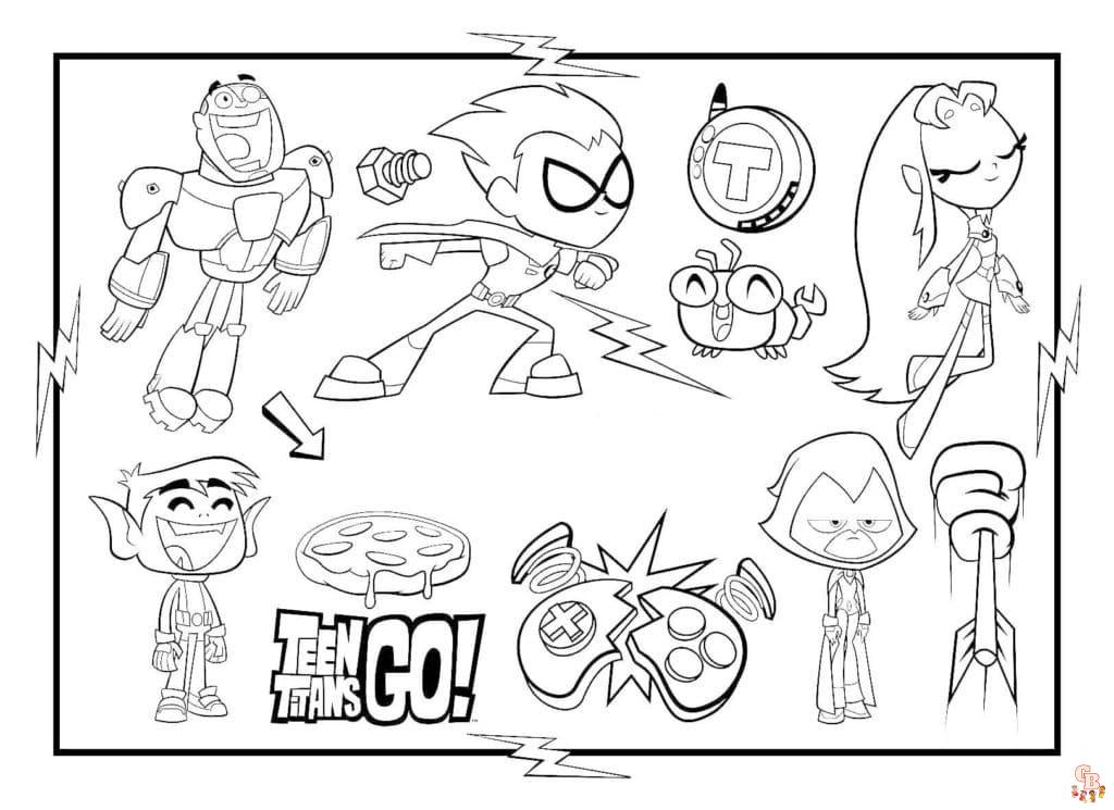 Coloriage Teen Titans Go