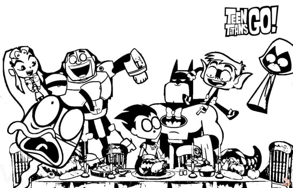 Coloriage Teen Titans Go