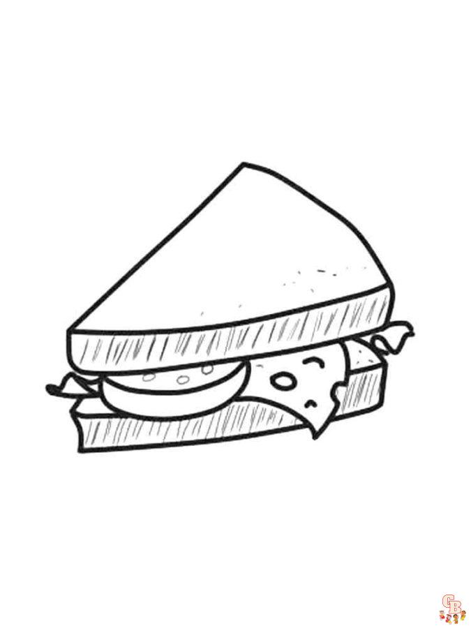 Coloriage Tellement de sandwich