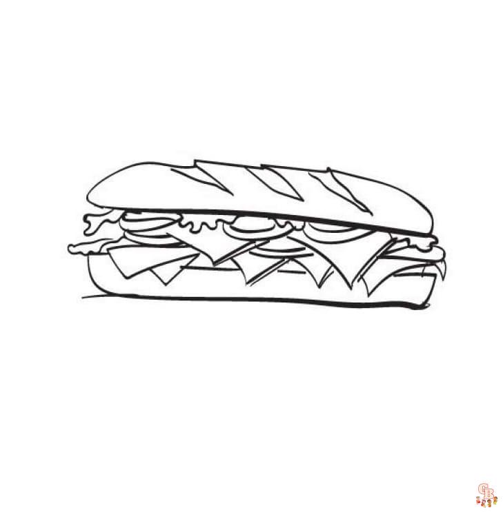 Coloriage Tellement de sandwich