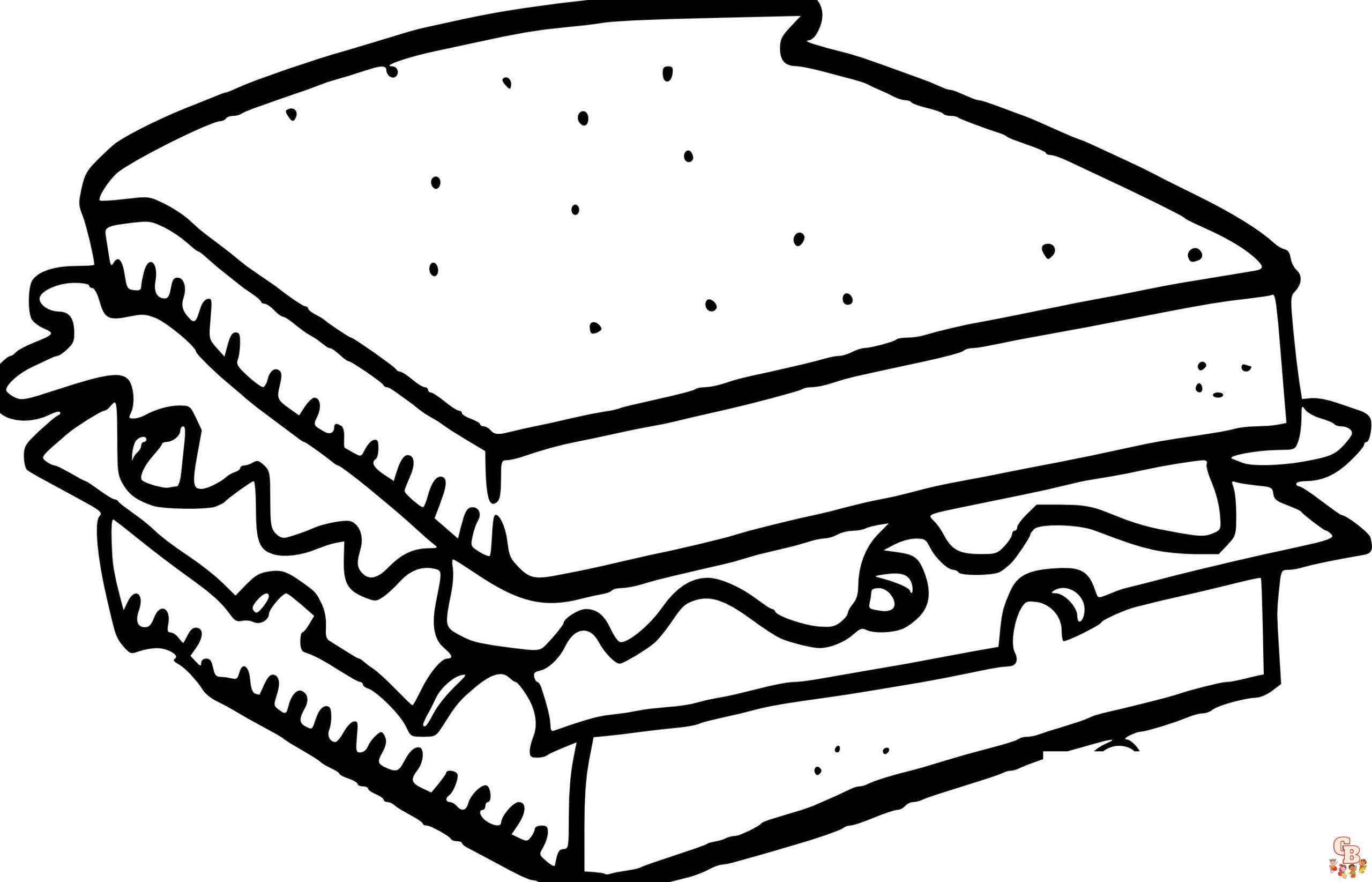 Coloriage Tellement de sandwich