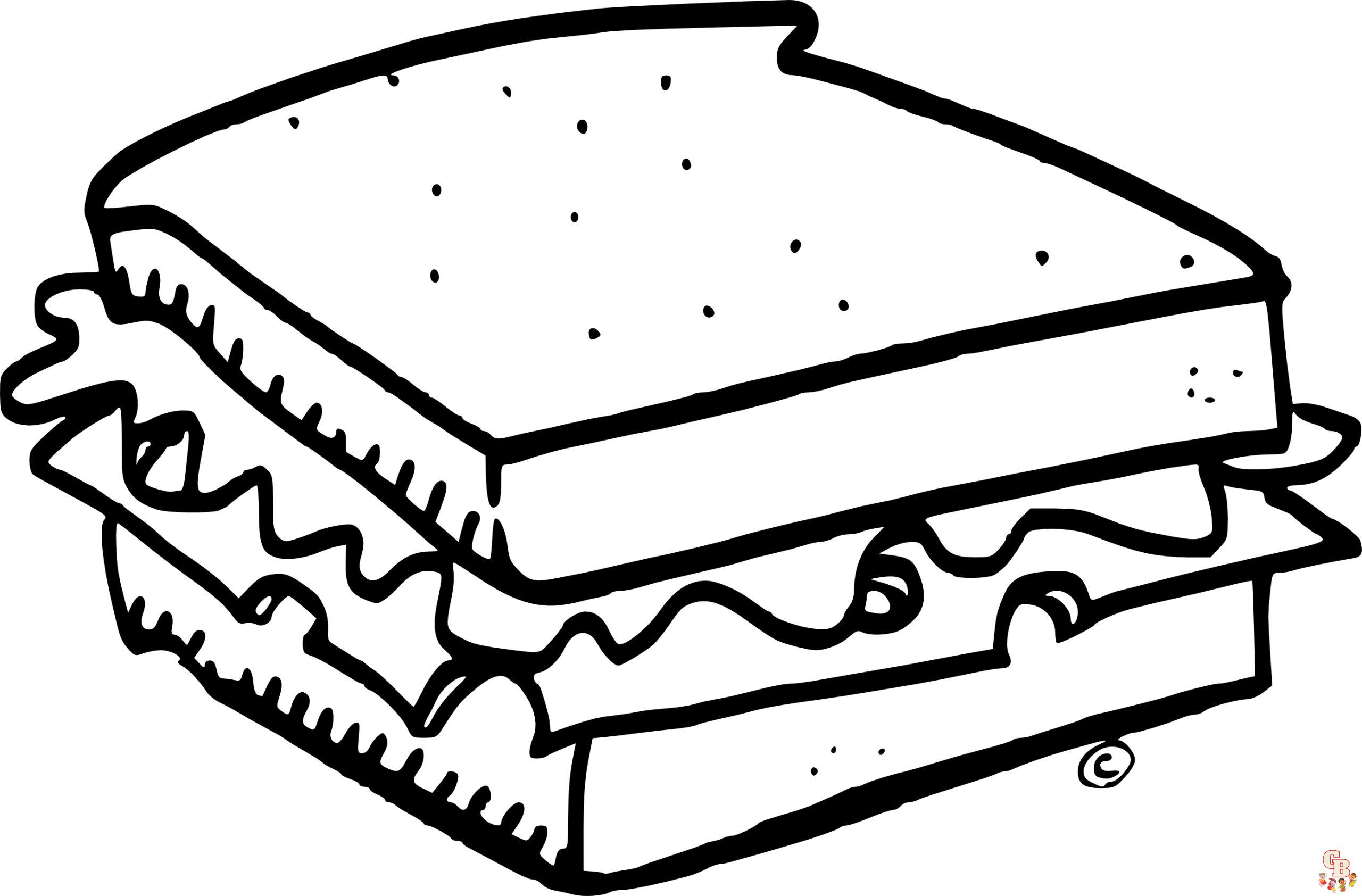 Coloriage Tellement de sandwich