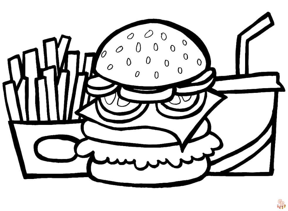 Coloriage Tellement de sandwich