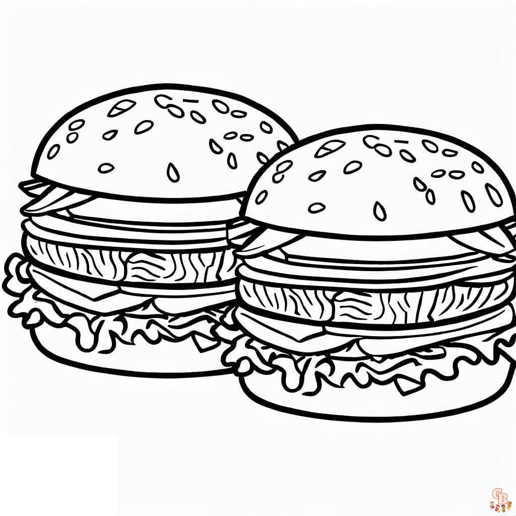 Coloriage Tellement de sandwich