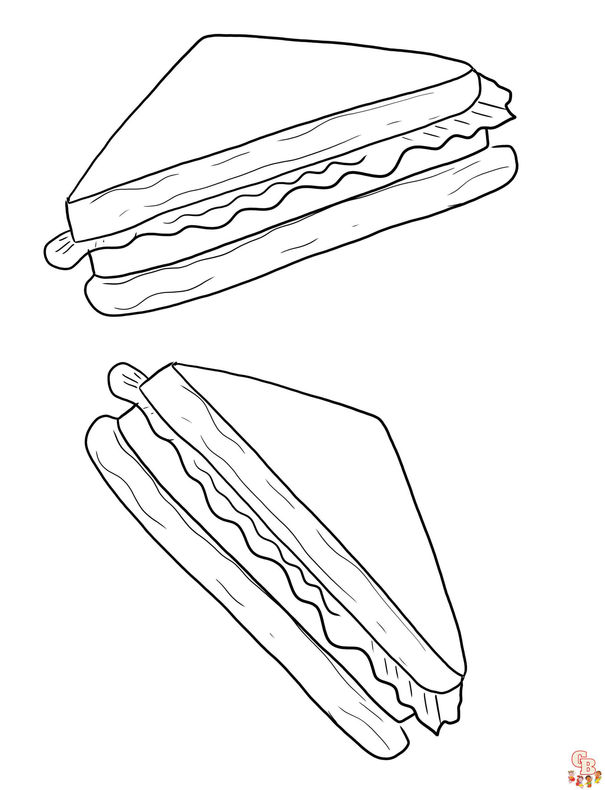 Coloriage Tellement de sandwich