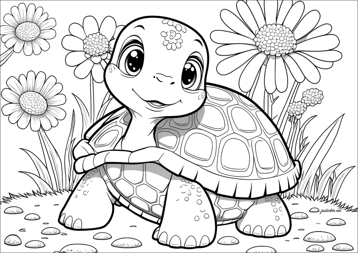 Coloriage Tortue