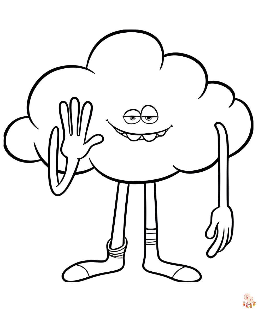 Coloriage Trolls Cloud Guy