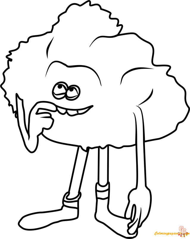 Coloriage Trolls Cloud Guy