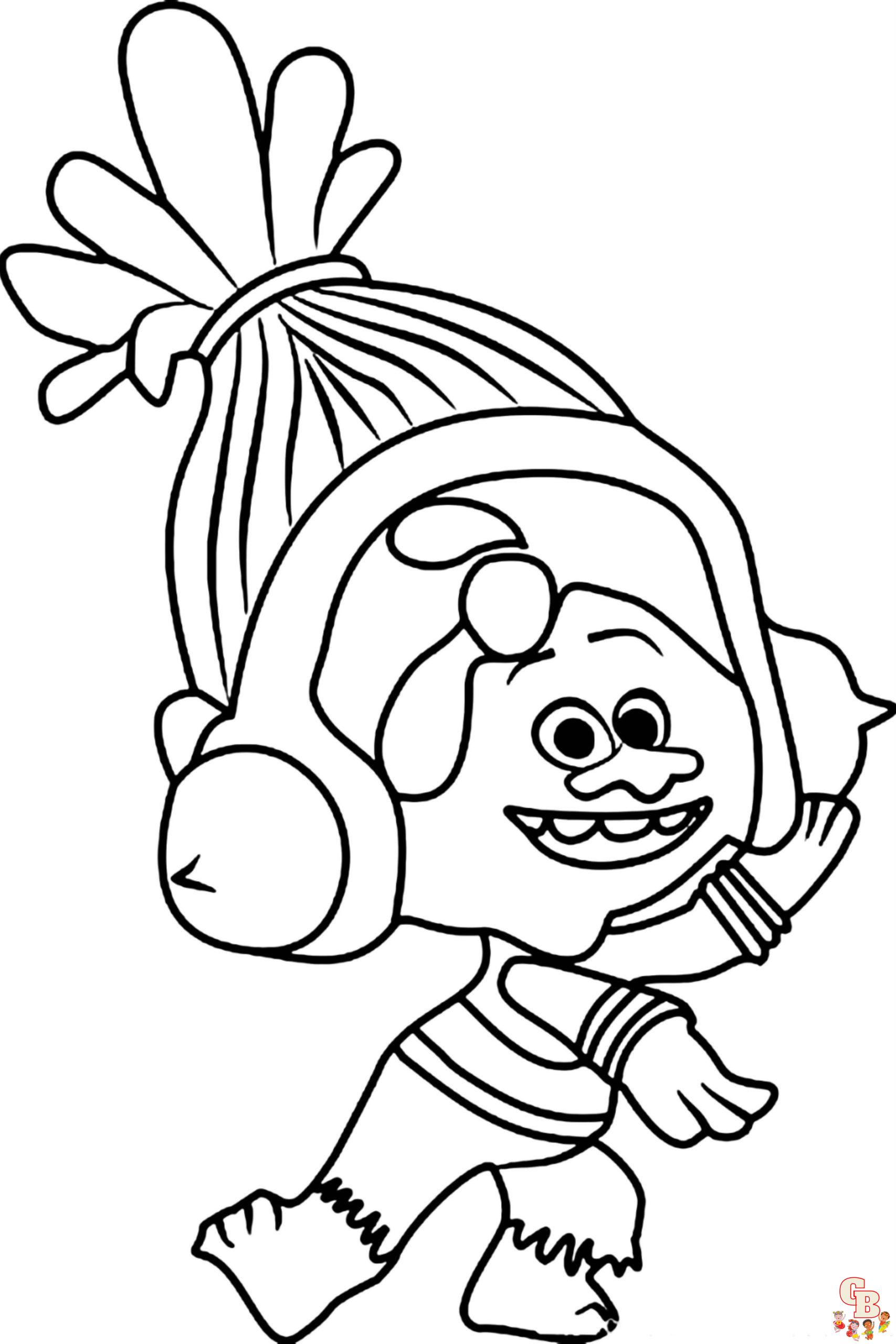 Coloriage Trolls DJ Suki