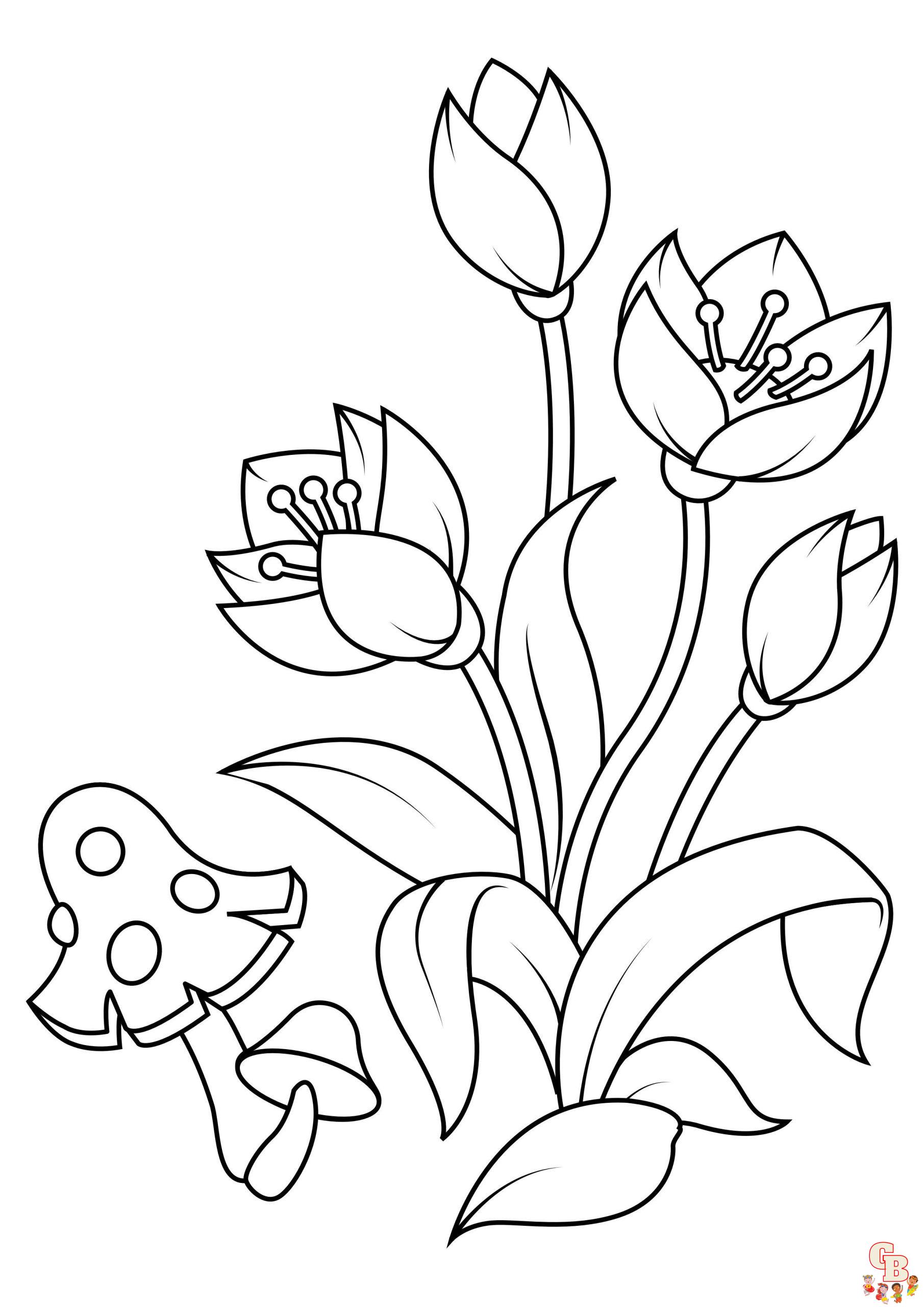 Coloriage Tulipe