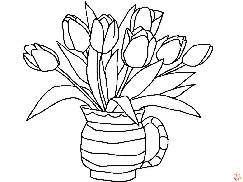 Coloriage Tulipe