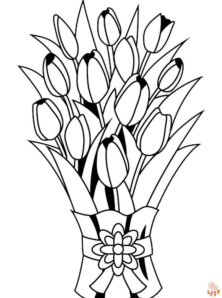 Coloriage Tulipe