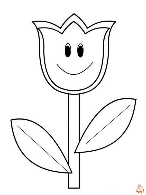 Coloriage Tulipe