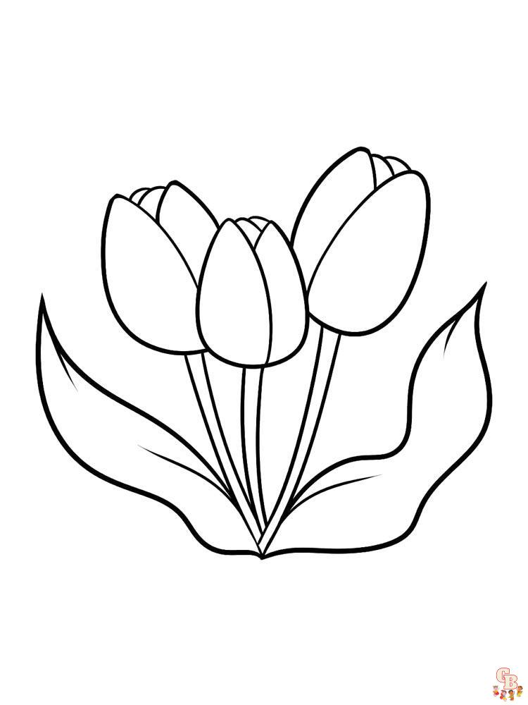 Coloriage Tulipe