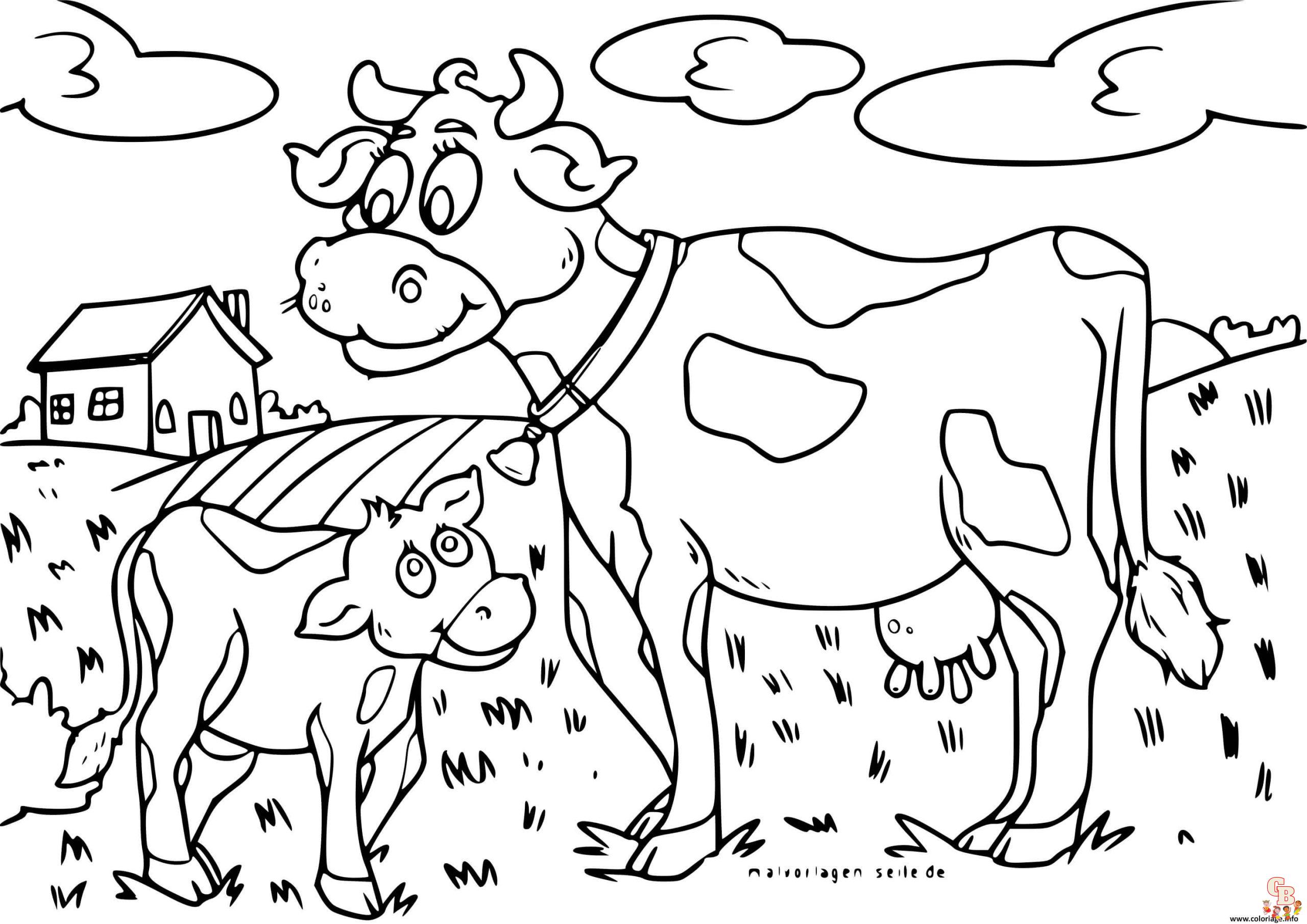 Coloriage Vache