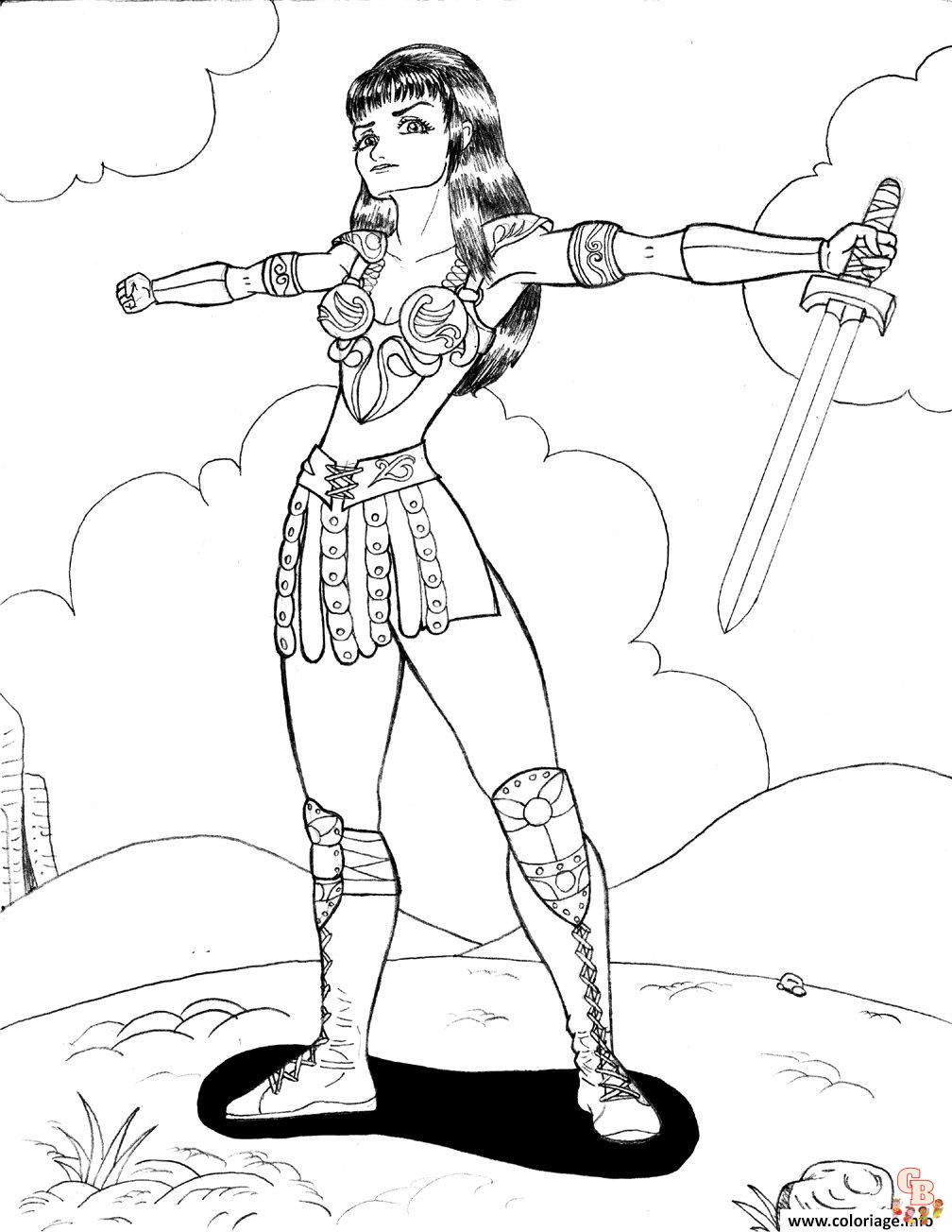 Coloriage Xena