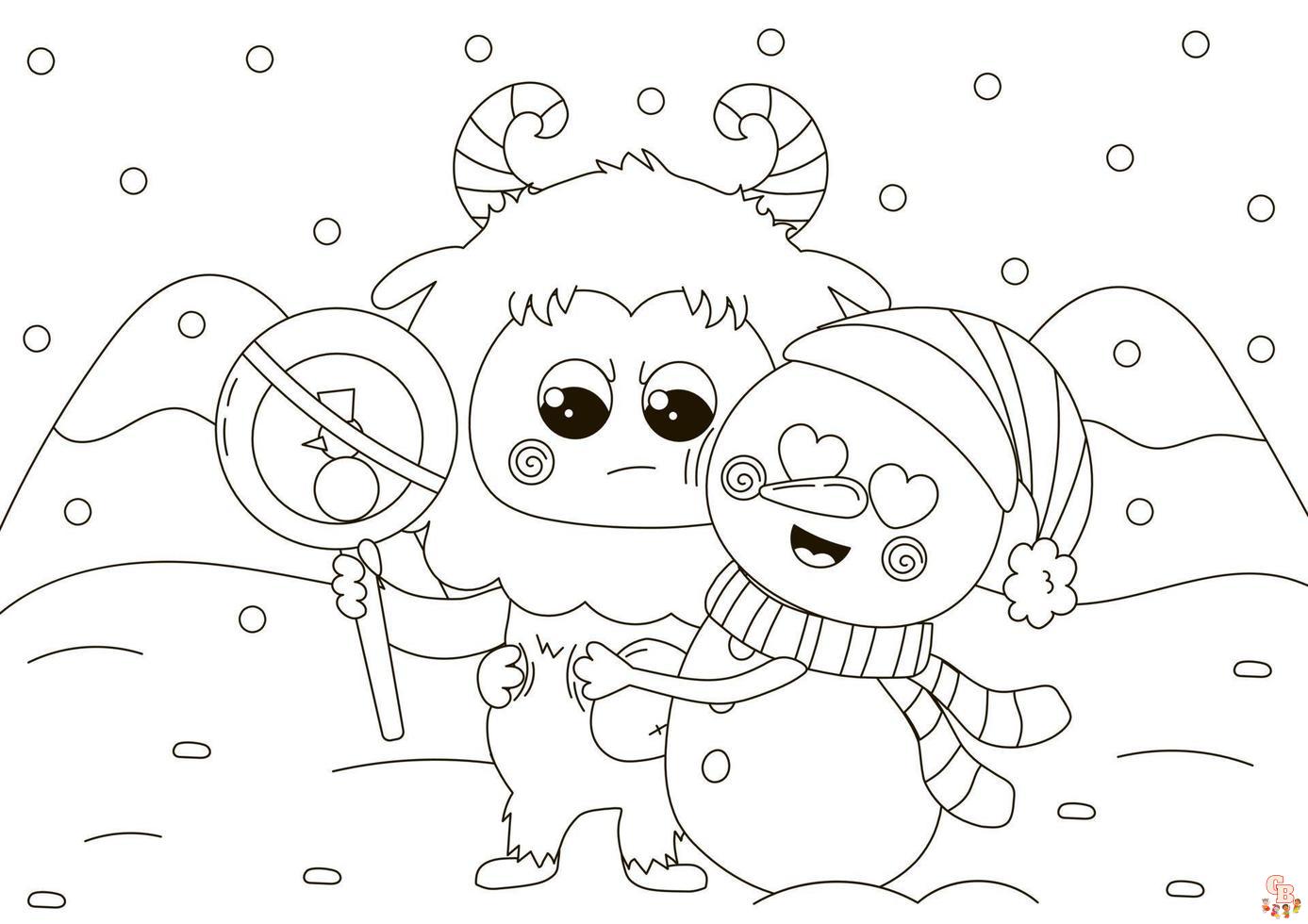 Coloriage Yeti