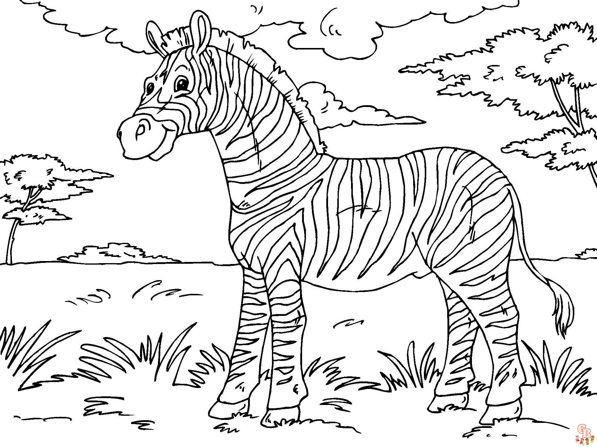 Coloriage Zebre