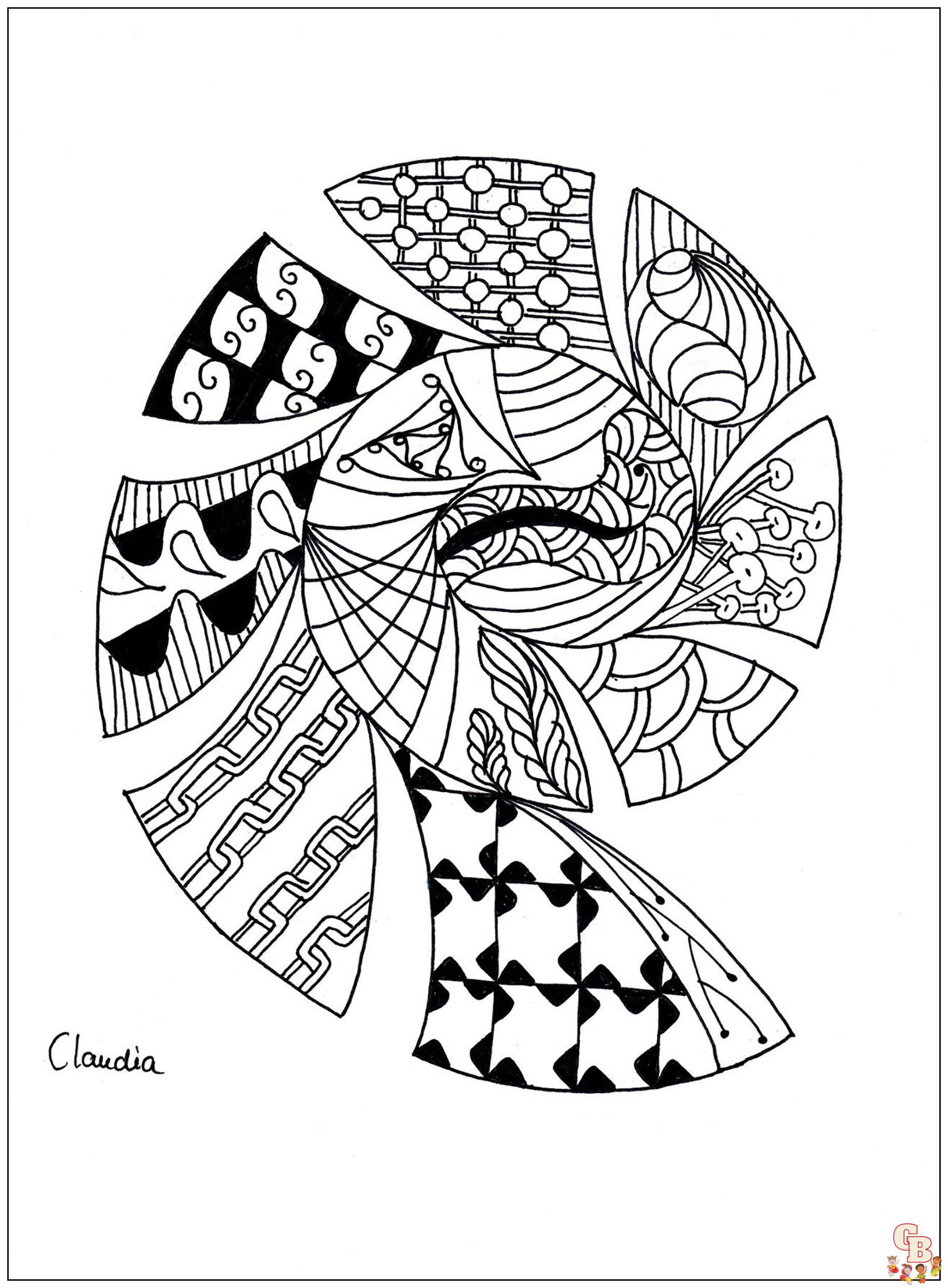 Coloriage Zentangle