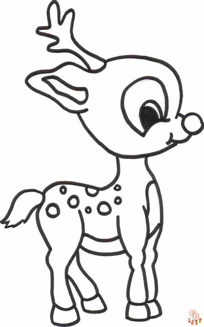 Coloriage biche bebe cerf