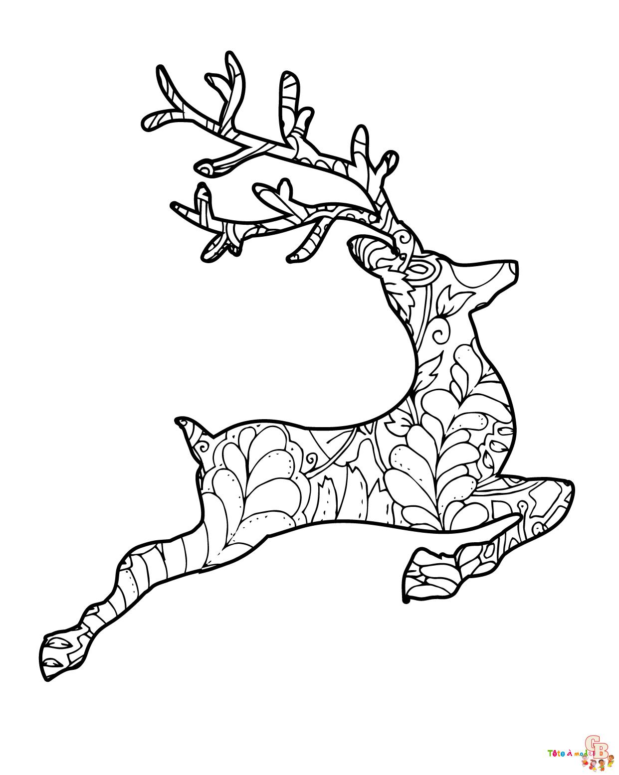 Coloriage biche bebe cerf