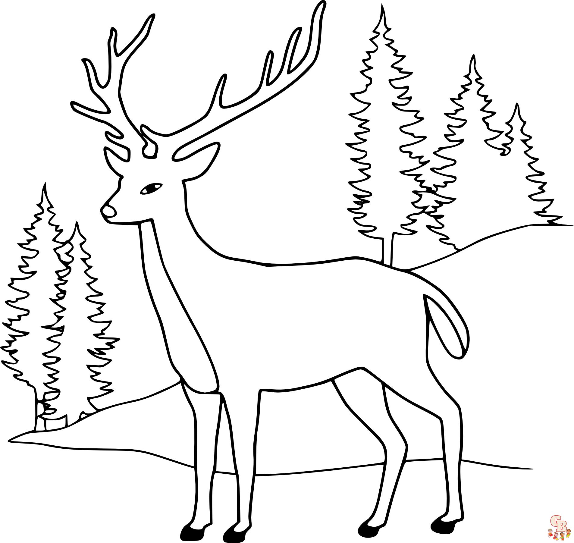 Coloriage biche bebe cerf