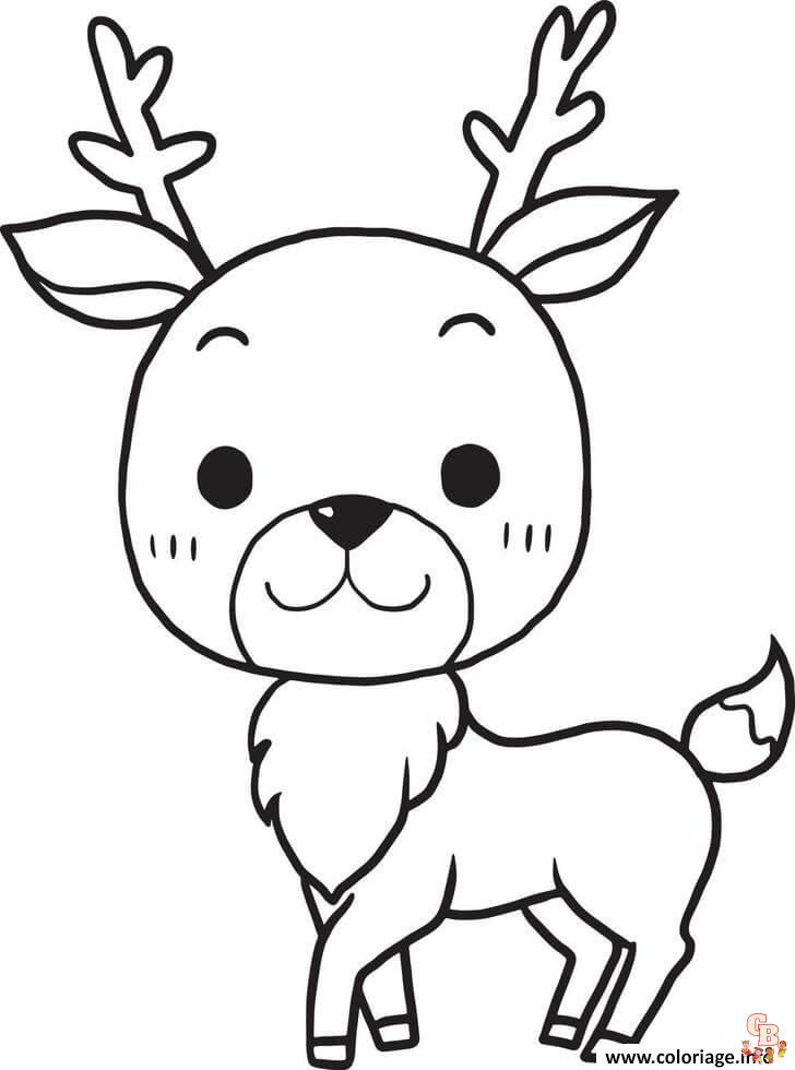 Coloriage biche bebe cerf