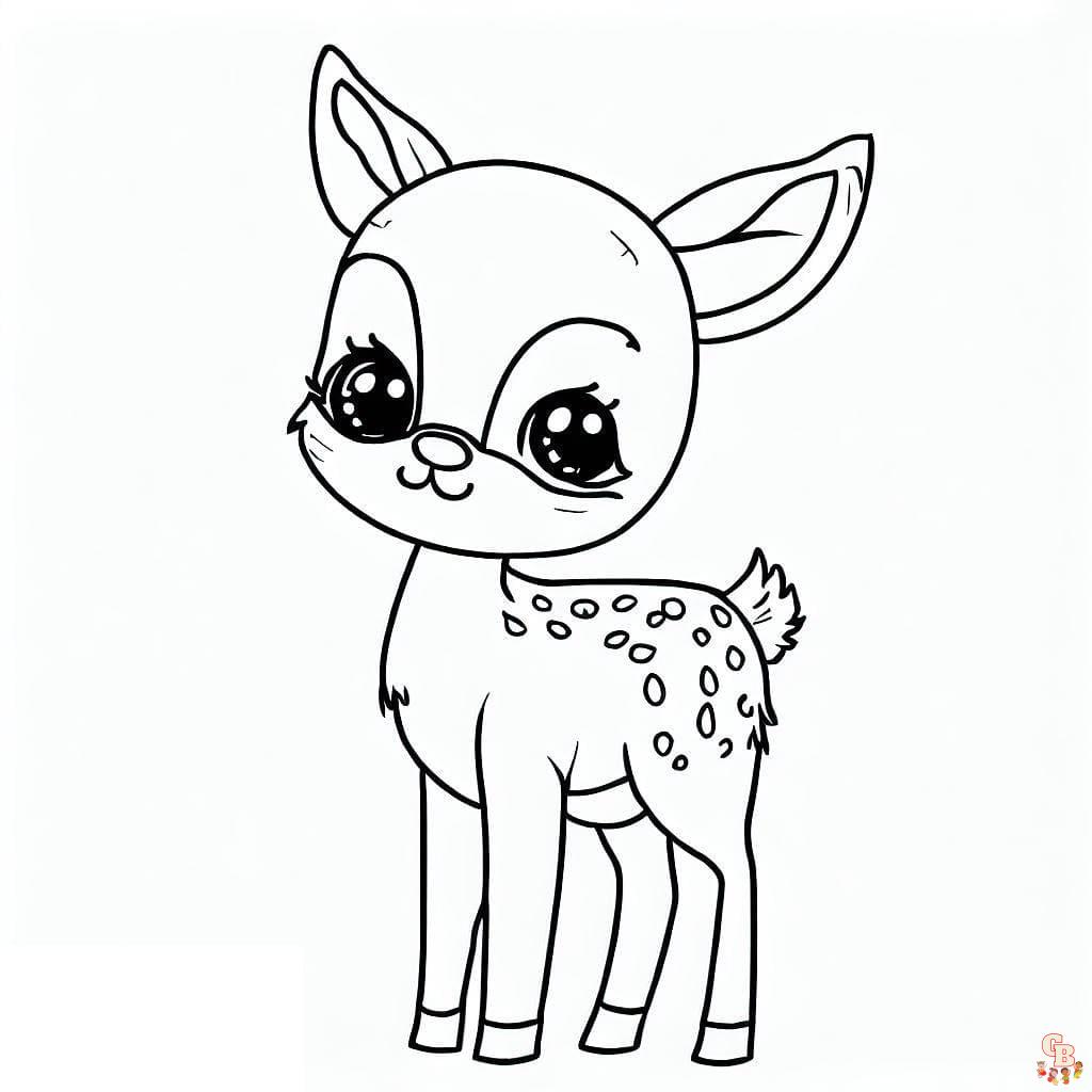 Coloriage biche facile