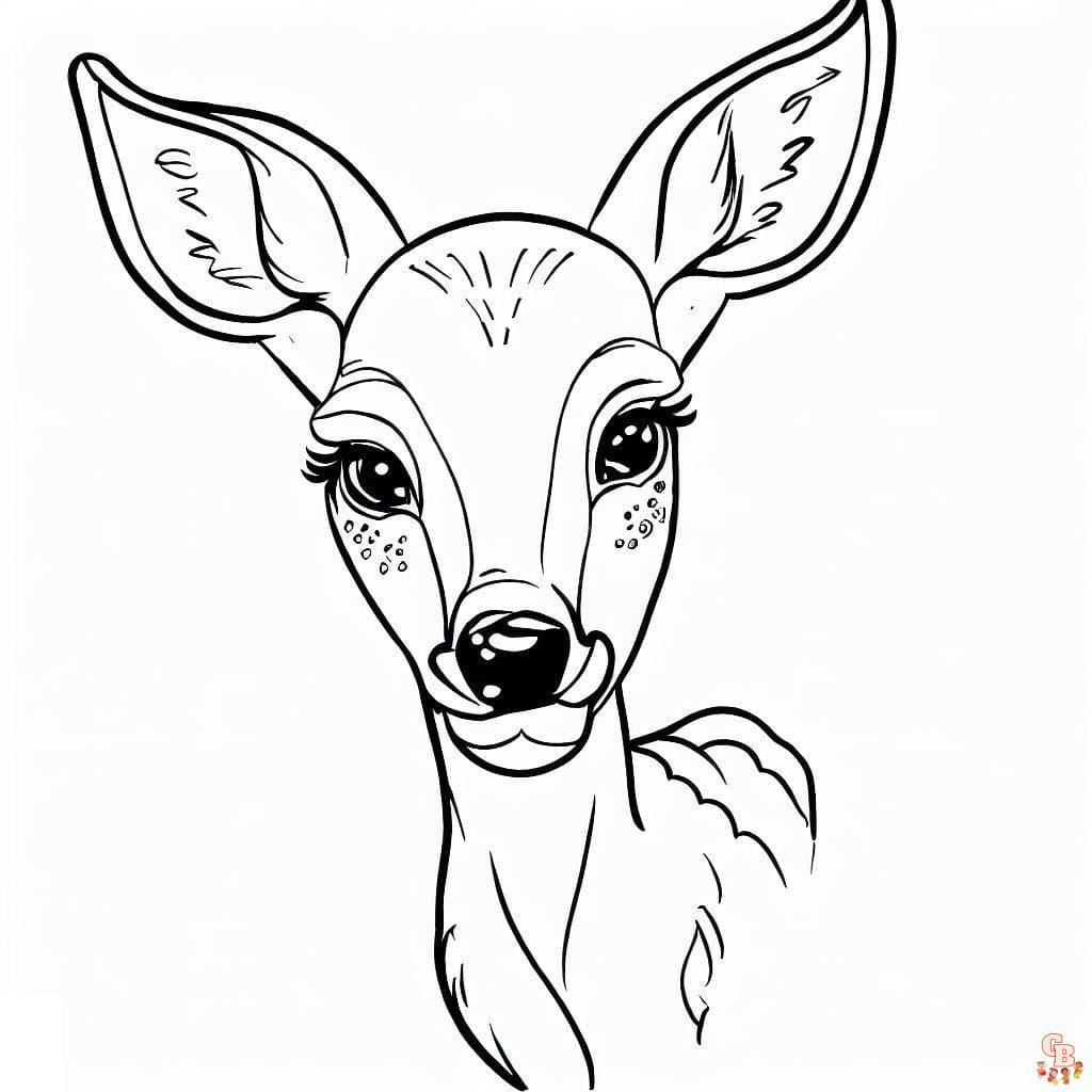 Coloriage biche facile