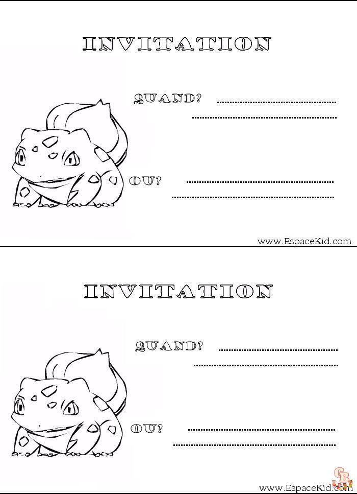 Coloriage carton invitation