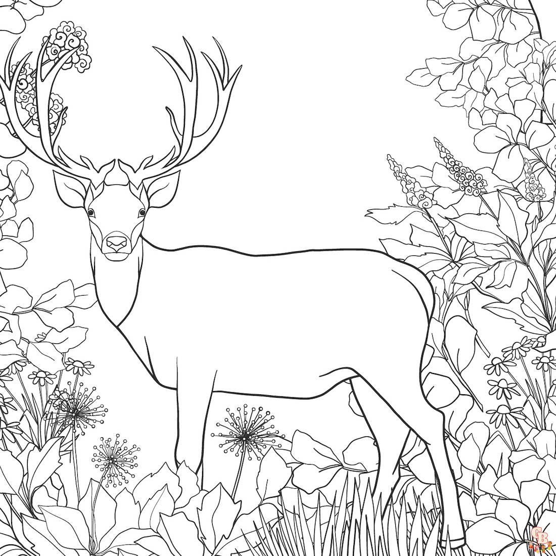 Coloriage cerf mignon adorable